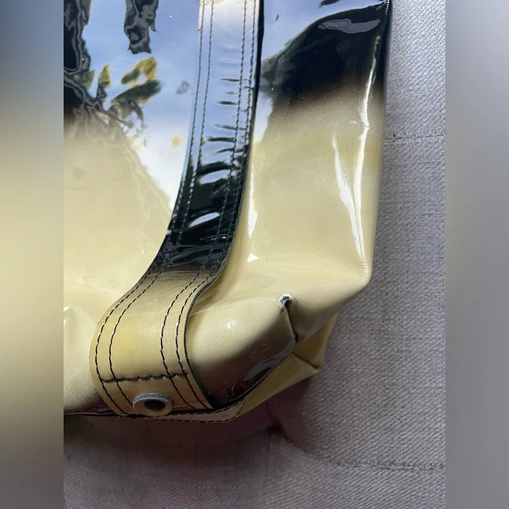 stephane verdino  Black and Gold Tote Bag big handbag  gloss - Picture 7 of 12